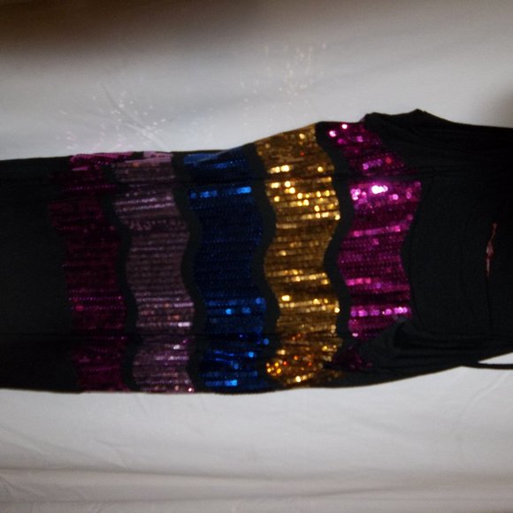 Spagetti Strap sequin long tank top. - Picture 1 of 2